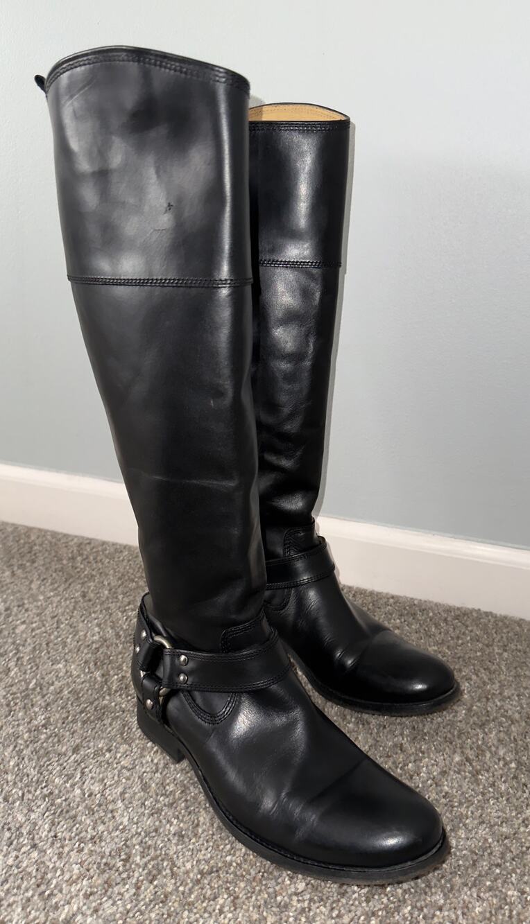Frye 'Melissa Harness' Riding Boot- Black- Size 7